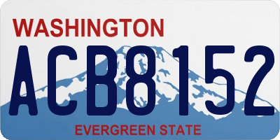 WA license plate ACB8152