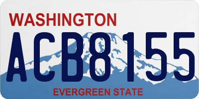 WA license plate ACB8155