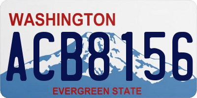 WA license plate ACB8156