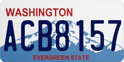 WA license plate ACB8157