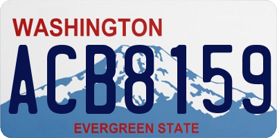 WA license plate ACB8159
