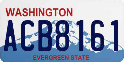 WA license plate ACB8161
