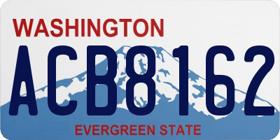 WA license plate ACB8162