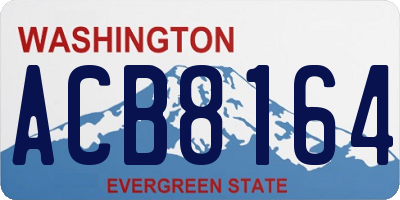 WA license plate ACB8164