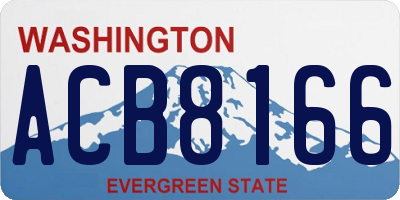 WA license plate ACB8166