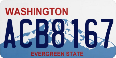 WA license plate ACB8167