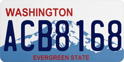 WA license plate ACB8168
