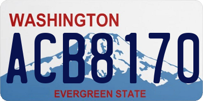 WA license plate ACB8170