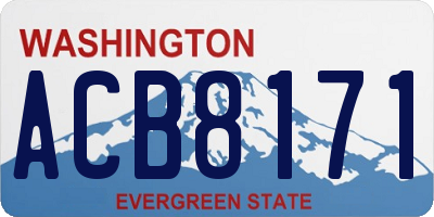 WA license plate ACB8171