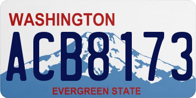 WA license plate ACB8173