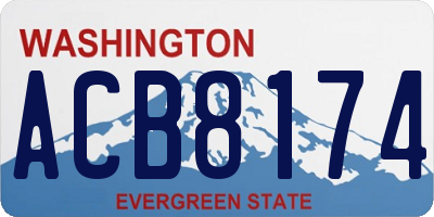 WA license plate ACB8174