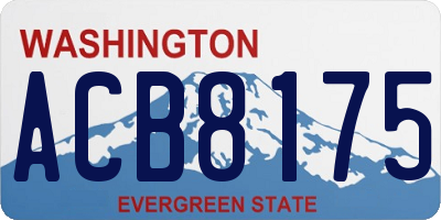 WA license plate ACB8175