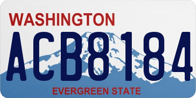 WA license plate ACB8184