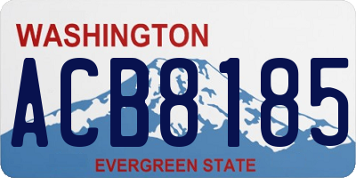 WA license plate ACB8185
