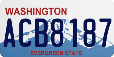 WA license plate ACB8187