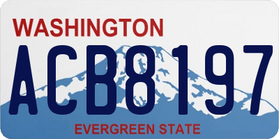 WA license plate ACB8197
