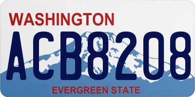 WA license plate ACB8208
