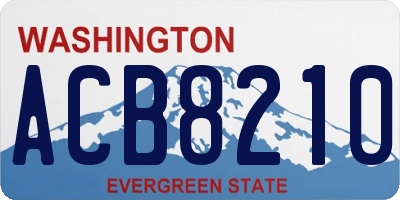 WA license plate ACB8210