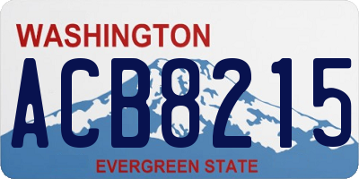 WA license plate ACB8215