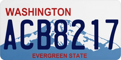 WA license plate ACB8217