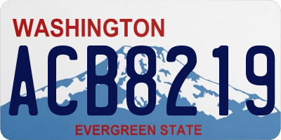 WA license plate ACB8219
