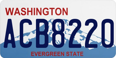 WA license plate ACB8220
