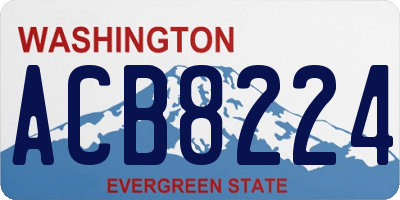 WA license plate ACB8224