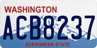 WA license plate ACB8237