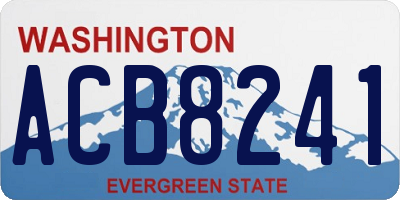 WA license plate ACB8241