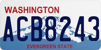 WA license plate ACB8243