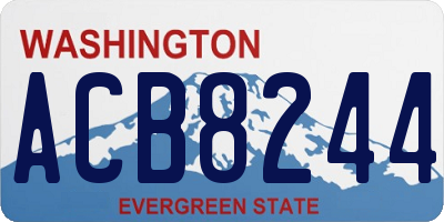 WA license plate ACB8244