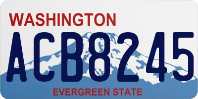 WA license plate ACB8245