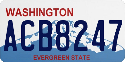 WA license plate ACB8247