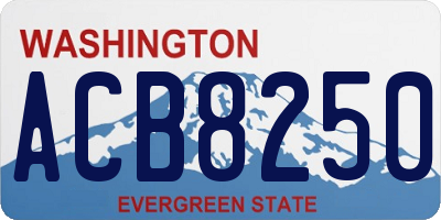 WA license plate ACB8250