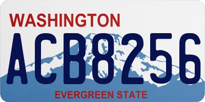 WA license plate ACB8256