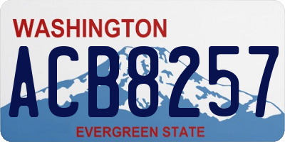 WA license plate ACB8257