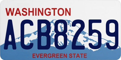 WA license plate ACB8259