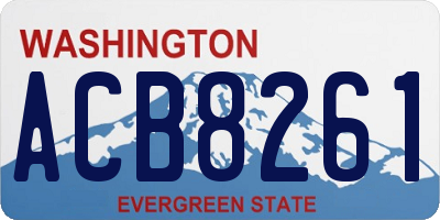 WA license plate ACB8261