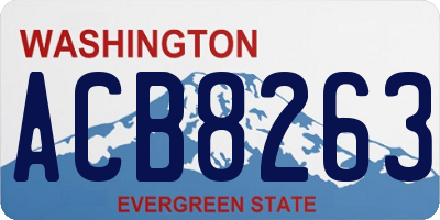 WA license plate ACB8263