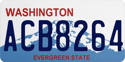 WA license plate ACB8264