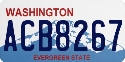 WA license plate ACB8267