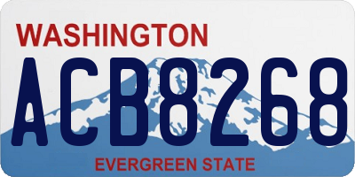 WA license plate ACB8268