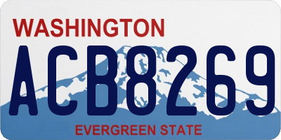 WA license plate ACB8269