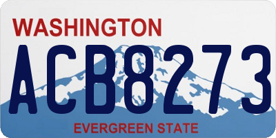 WA license plate ACB8273
