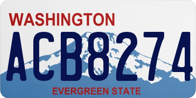 WA license plate ACB8274