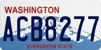 WA license plate ACB8277