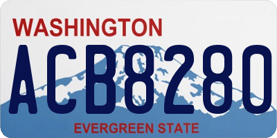 WA license plate ACB8280