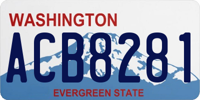 WA license plate ACB8281
