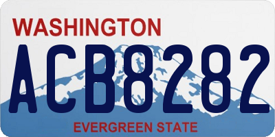 WA license plate ACB8282