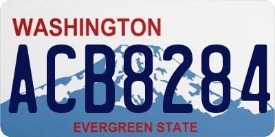 WA license plate ACB8284